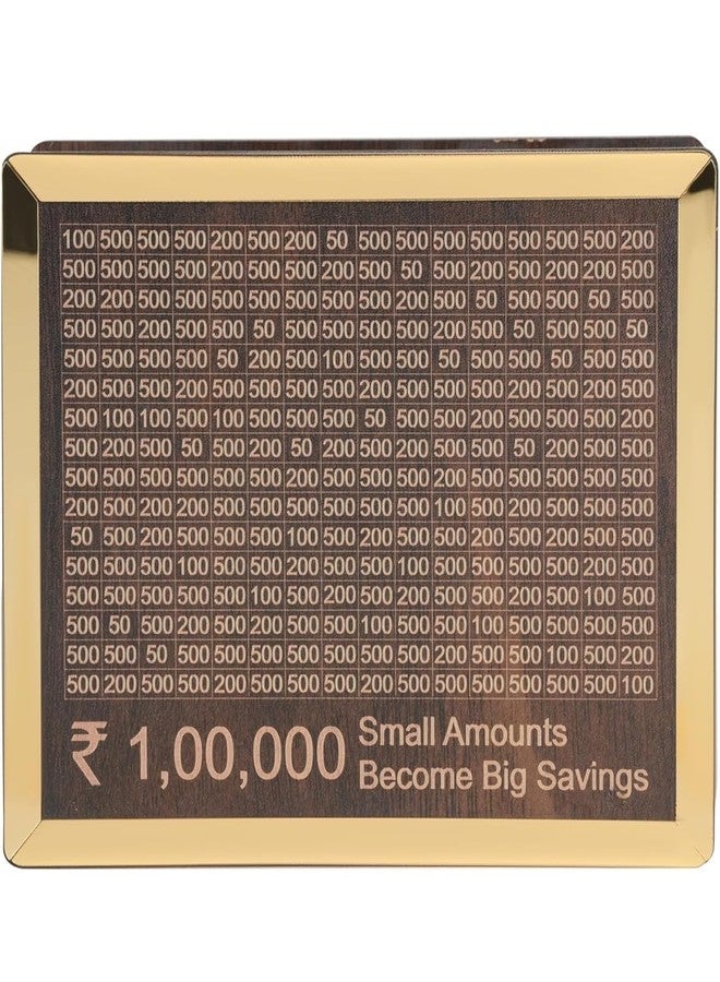 Bindian حصالة نقود خشبية هندية للأطفال والكبار | صندوق توفير عملات معدنية مصنوع يدويًا بتصميم منحوت | حصالة نقود خشبية صغيرة للعملات المعدنية والنقدية | مدخر ذكي للنقود، صندوق تبرعات وحصالة عملات معدنية (7 × 5 × 3 بوصة) - Image 1